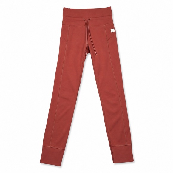 Vuori Pants - Vuori Daily Pocket Leggings Womens XS Rust Red High Rise Drawstring Yoga 7/8